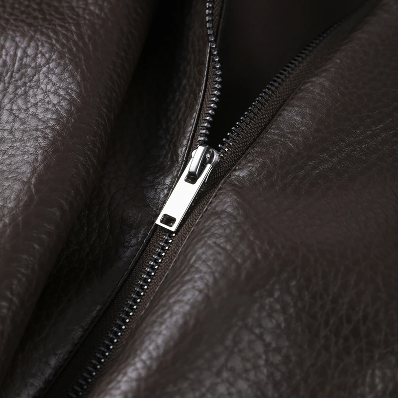 Black Asymmetry Buttons Leather Jackets Women Lapel Long Sleeve Warm Street Jacket 2025 Autumn Winter Lady Thick Outwear New