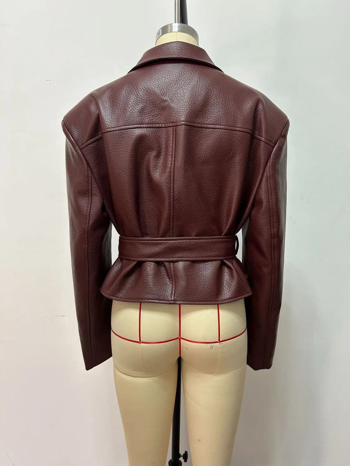 Autumn Winter Women'S Clothing Motorcycle Cool Strap Temperament Leather Jacket 2026 New Women With Belt Biker Jacket Women Coat