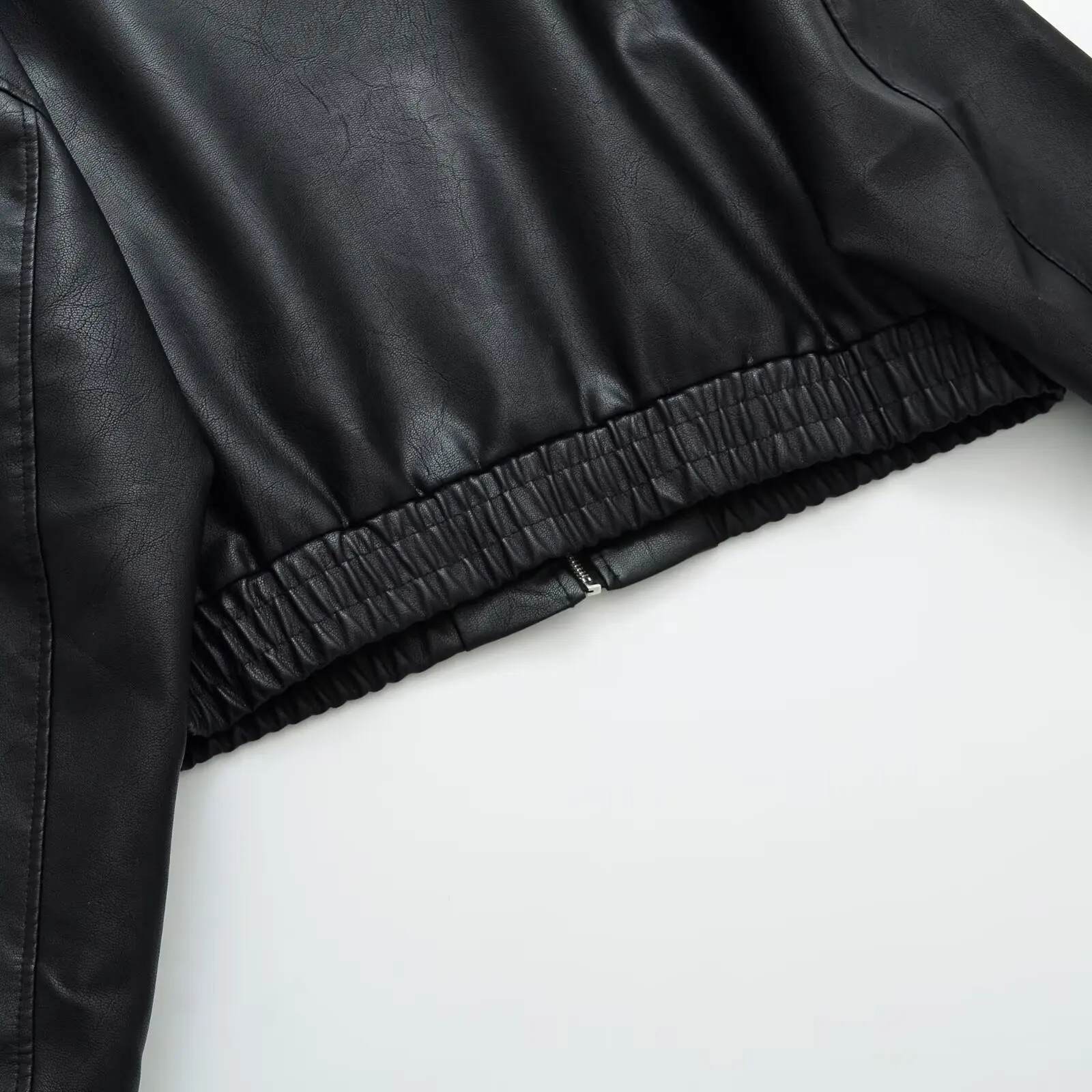Vintage PU Leather Bomber Jackets 2025 Autumn New Ladies Zipper Lapel Long Sleeve Pocket Coat Brand Women's Loose Streetwear Hot