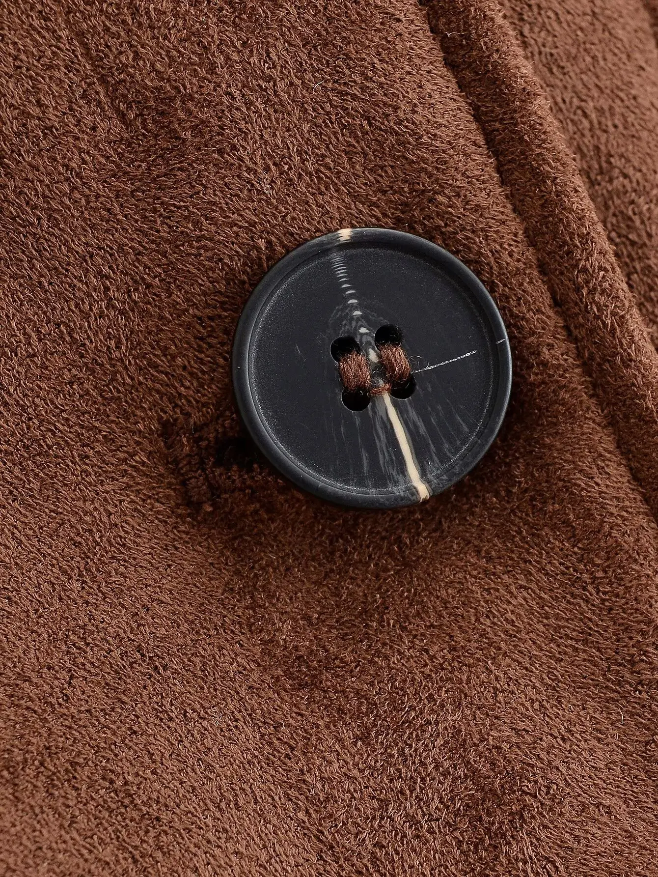Autumn Casual Fashion Lady Streetwears Vintage Brown Suede Leather Women's Jacket Solid Loose Long Sleeved Pocket Brand Coat