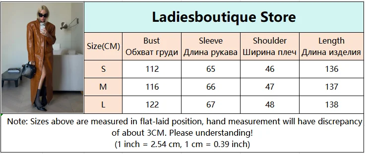 Brown Croc Embossed Faux Leather Long Trench Coat Lapel Single Breasted Straight Long Front Pockets Women Vintage Autumn Winter