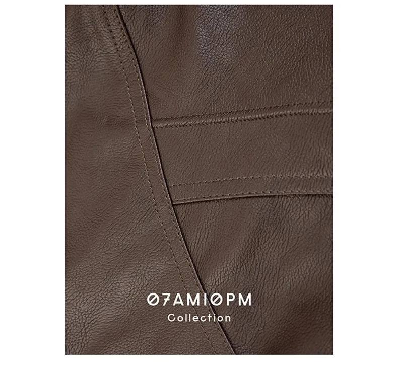 Lautaro Autumn Cool Brown Oversized Leather Jacket Women Drop Shoulder Long Sleeve Zippper High Quality American Retro Clothing