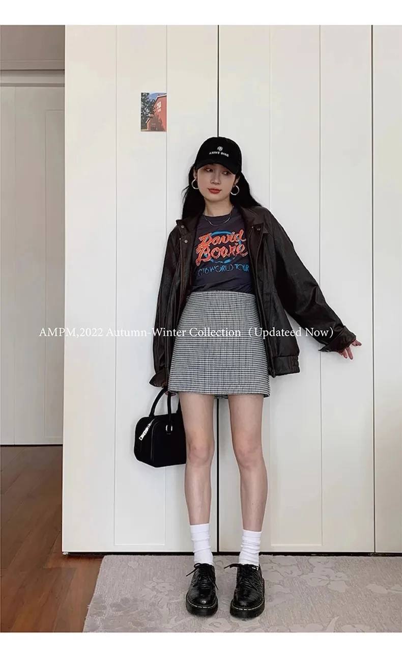 Lautaro Autumn Cool Brown Oversized Leather Jacket Women Drop Shoulder Long Sleeve Zippper High Quality American Retro Clothing