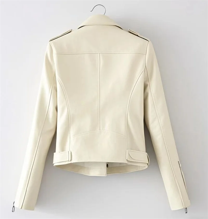 2025 Fashion Women's Short Leather Jacket Small Coat Spring Autumn Slim Moto-biker Outerwear Lady Zip-up PU Leather Coats Korean
