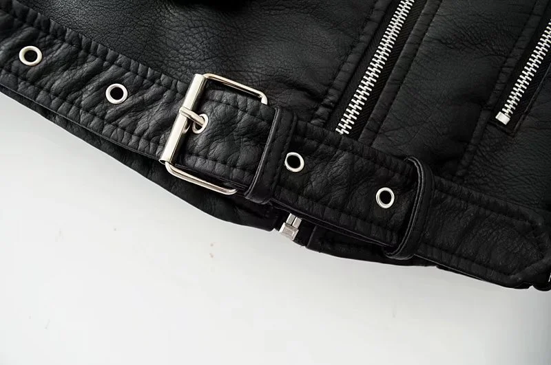 2025 Fashion Women's Short Leather Jacket Small Coat Spring Autumn Slim Moto-biker Outerwear Lady Zip-up PU Leather Coats Korean