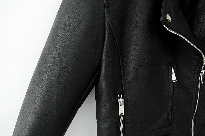 2025 Fashion Women's Short Leather Jacket Small Coat Spring Autumn Slim Moto-biker Outerwear Lady Zip-up PU Leather Coats Korean