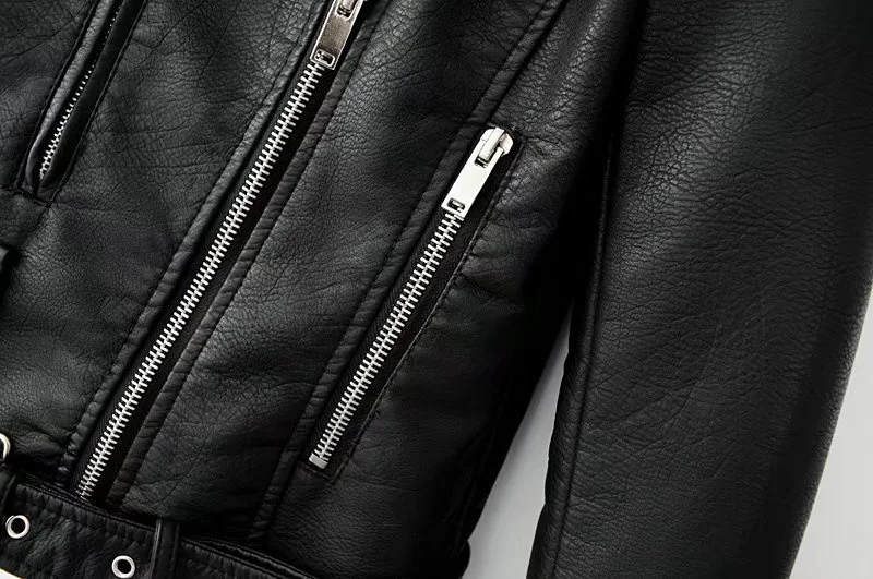 2025 Fashion Women's Short Leather Jacket Small Coat Spring Autumn Slim Moto-biker Outerwear Lady Zip-up PU Leather Coats Korean