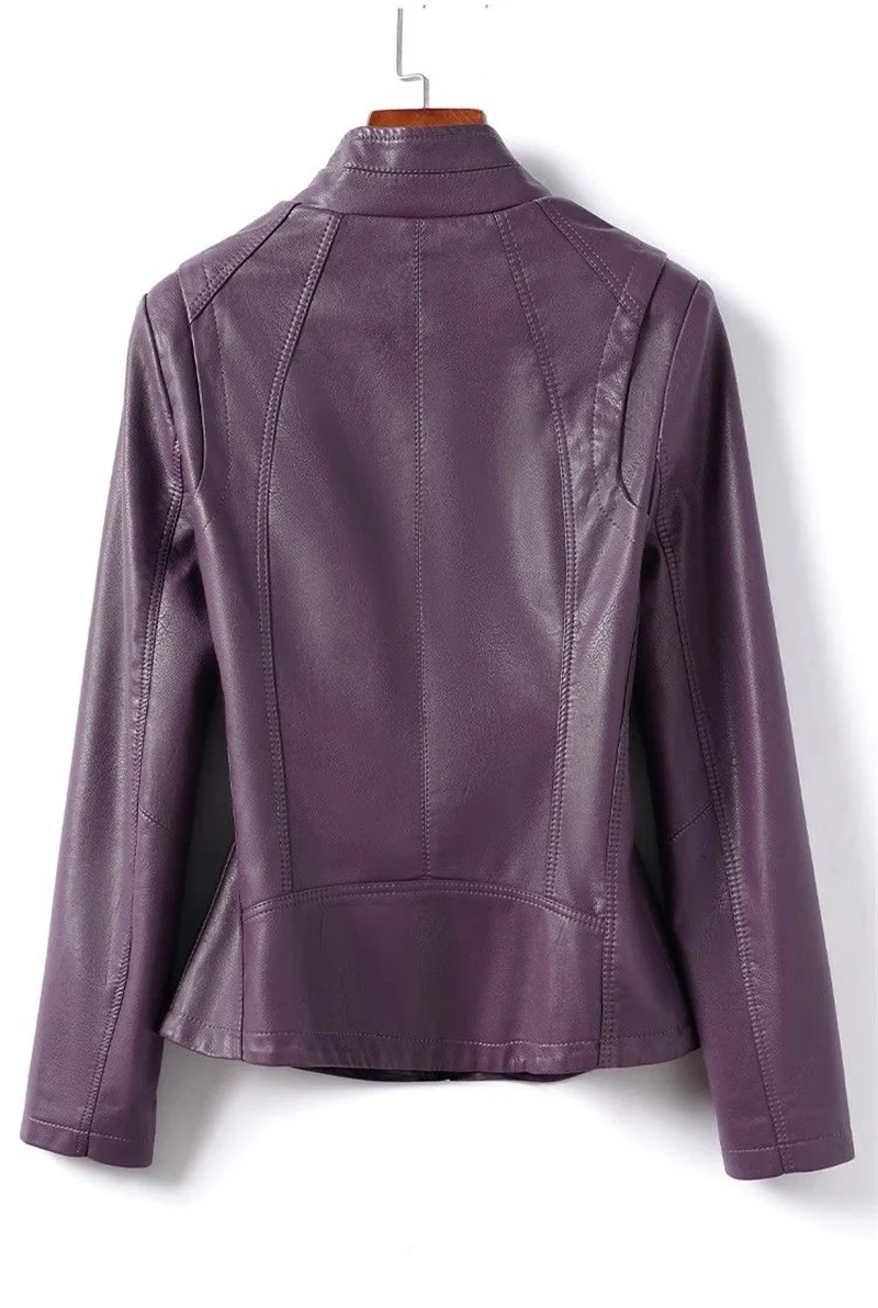 Spring Autumn Women Sheep Skin Coat 2024 Ladies Large Size 5XL Genuine Leather Jacket Korean Female Stand Collar Leather Tops