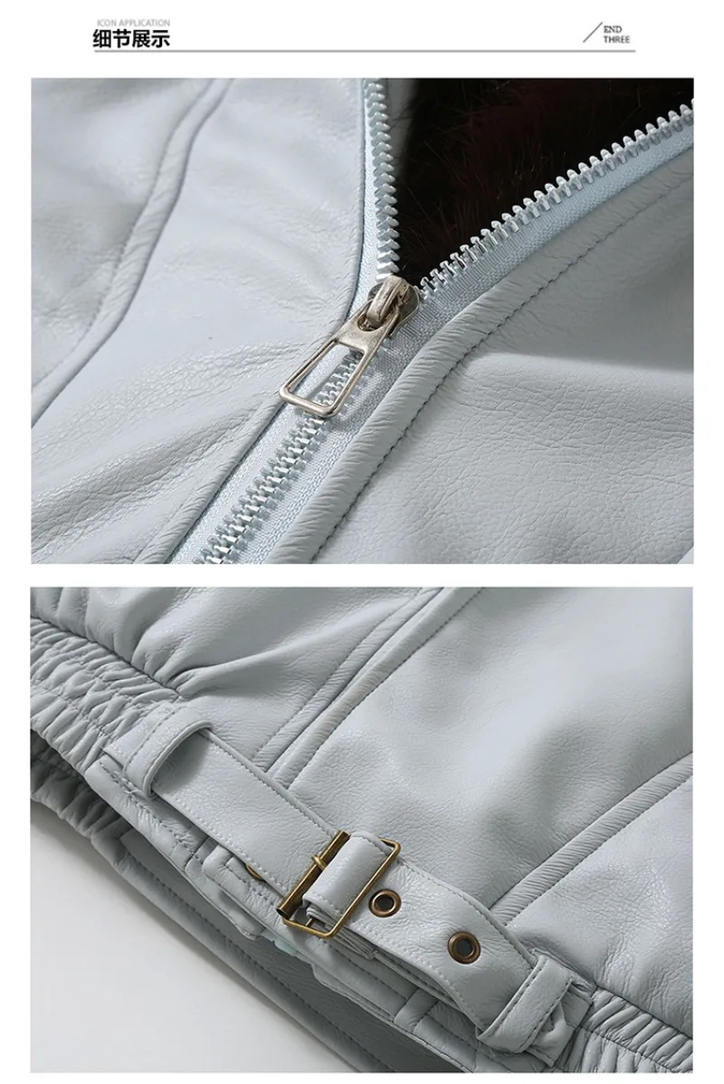 New Winter Parkas Women Leather Jacket Big Fur Collar Tooling Cotton Clothes Thicke Warm Cotton Padded Coat Female Outerwear Top