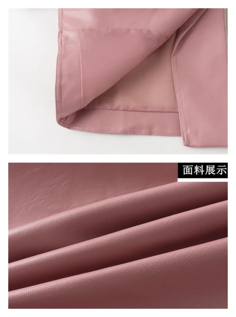Spring Autumn Slim Lapel Leather Jacket Women Short Pu Leather Jacket Korean Ladies Locomotive Clothing Female Outerwear Tops
