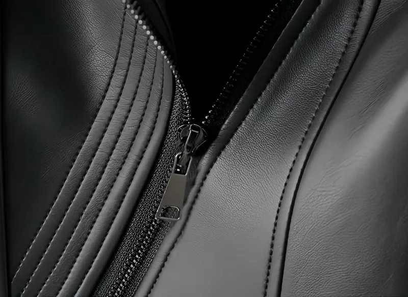 2026 Fashion Spring Autumn Women's PU Leather Jacket Short Coat Zip-up Quilted-lapel Top Belt Slim Jackets Streetwear Outerwear