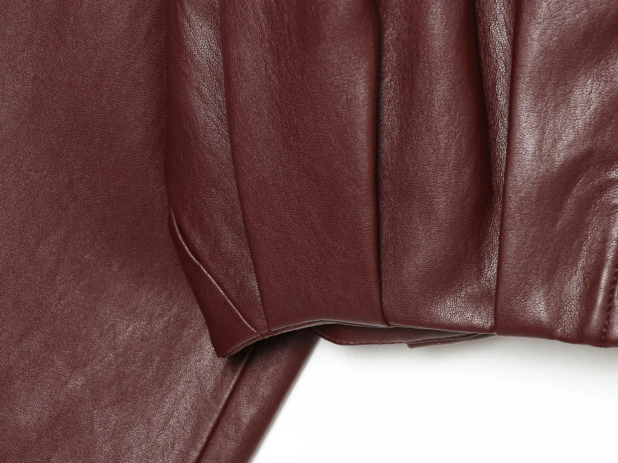 HH Vintage Women’s Cropped Faux Leather Jacket 2026 Spring Autumn Long Sleeve Stand-Collar Zip-Up Biker Style Coat Streetwear