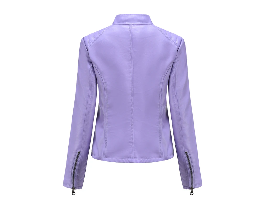 Autumn Winter Ladies PU Leather Jackets Outdoor Female Windproof Warm Jacket Fashion Girls Motorcycle Leather Jacket Clothing