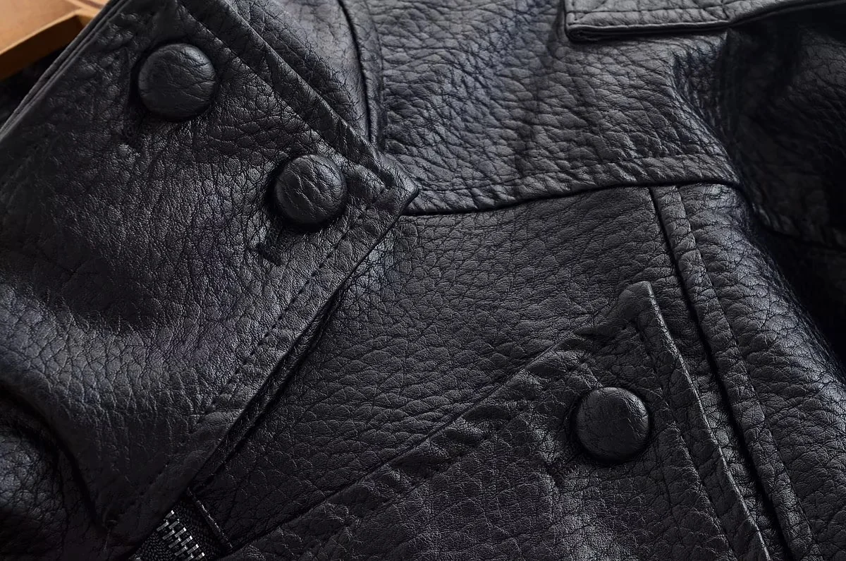 KONDALA 2026 Spring Autumn Faux Leather Women Vintage Coats Fashion Streetwear Zipper Turndown Collar Christmas Ladies Leathers