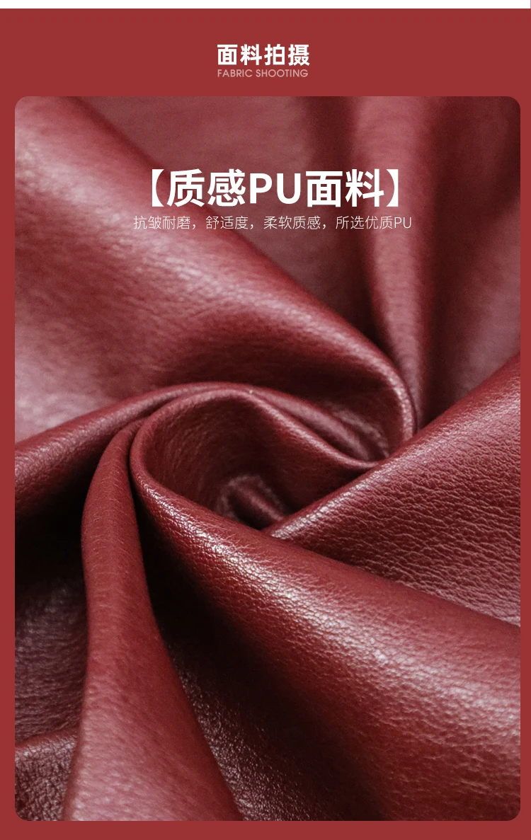 Lautaro Spring Luxury Designer Faux Leather Jacket Women Sashes Red Wine Cape Shawls for Women Gothic Cloak Runway Fashion 2022