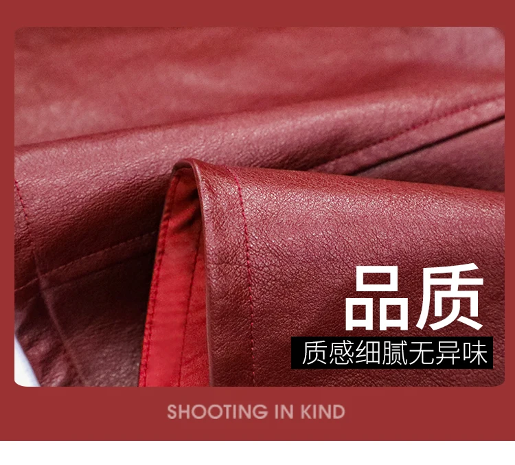 Lautaro Spring Luxury Designer Faux Leather Jacket Women Sashes Red Wine Cape Shawls for Women Gothic Cloak Runway Fashion 2022