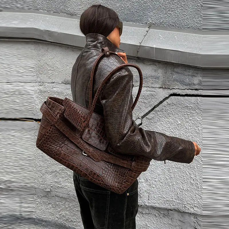Street Women's Short Leather Jacket Slim Waist Cinched Lapel Long Sleeve Zipper Female Coat 2026 Autumn Lady Fashion Jackets