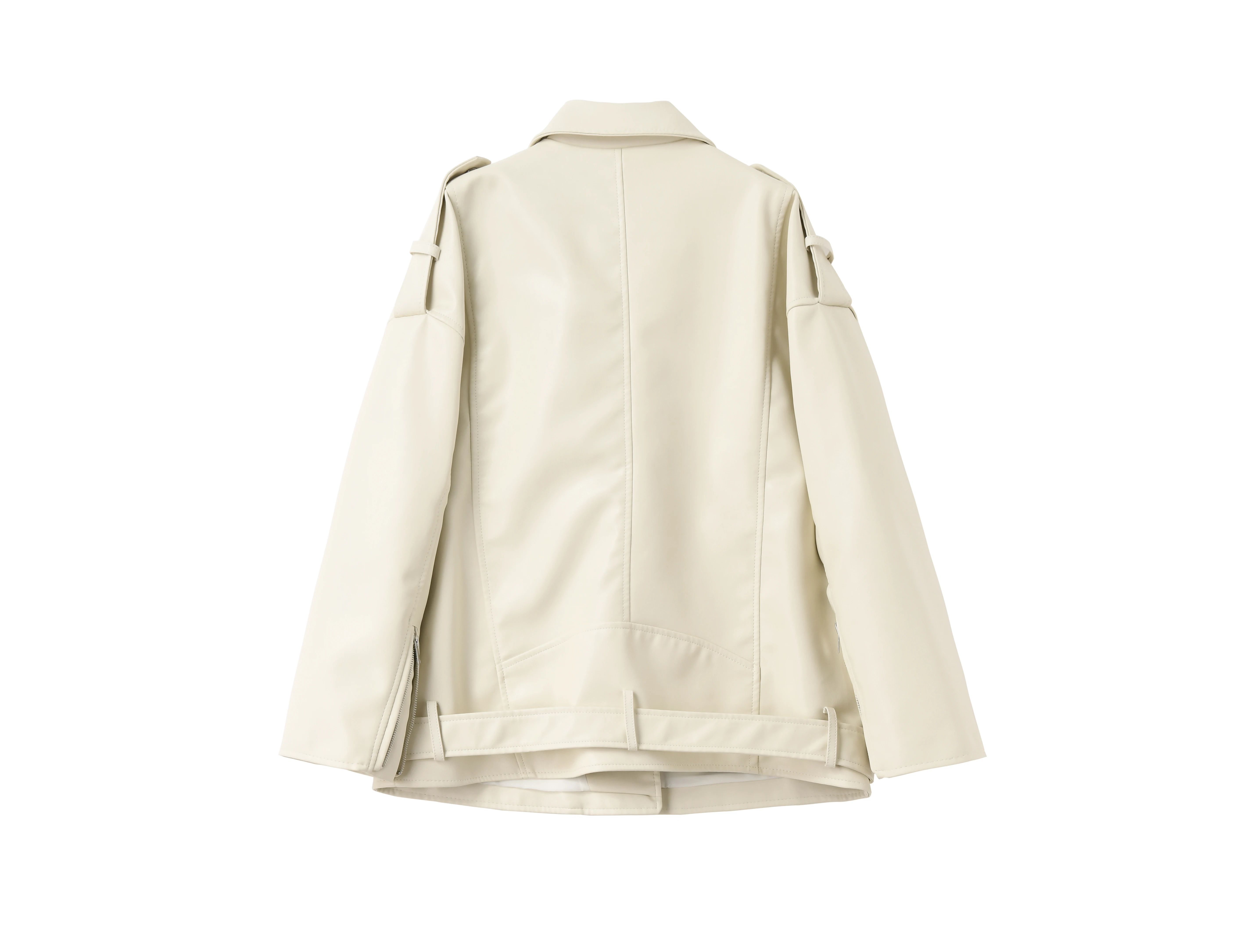 FTLZZ Spring Autumn Faux Leather Jackets Women Loose Casual Coat Female Drop-shoulder Motorcycles Locomotive Outwear With Belt