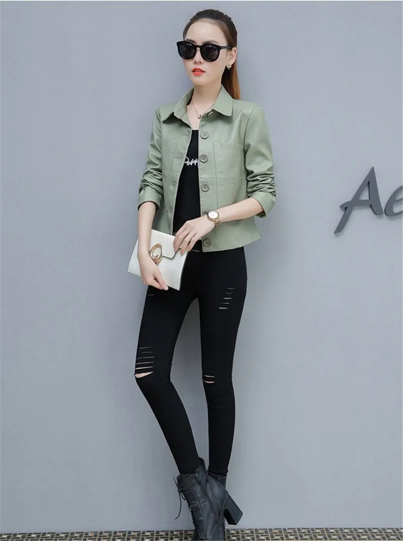 Pu Motorcycle Leather Coat Women's 2026 Spring Autumn New Hong Kong Style Chic Jacket Short Loose Fashion Wild Leather Jackets