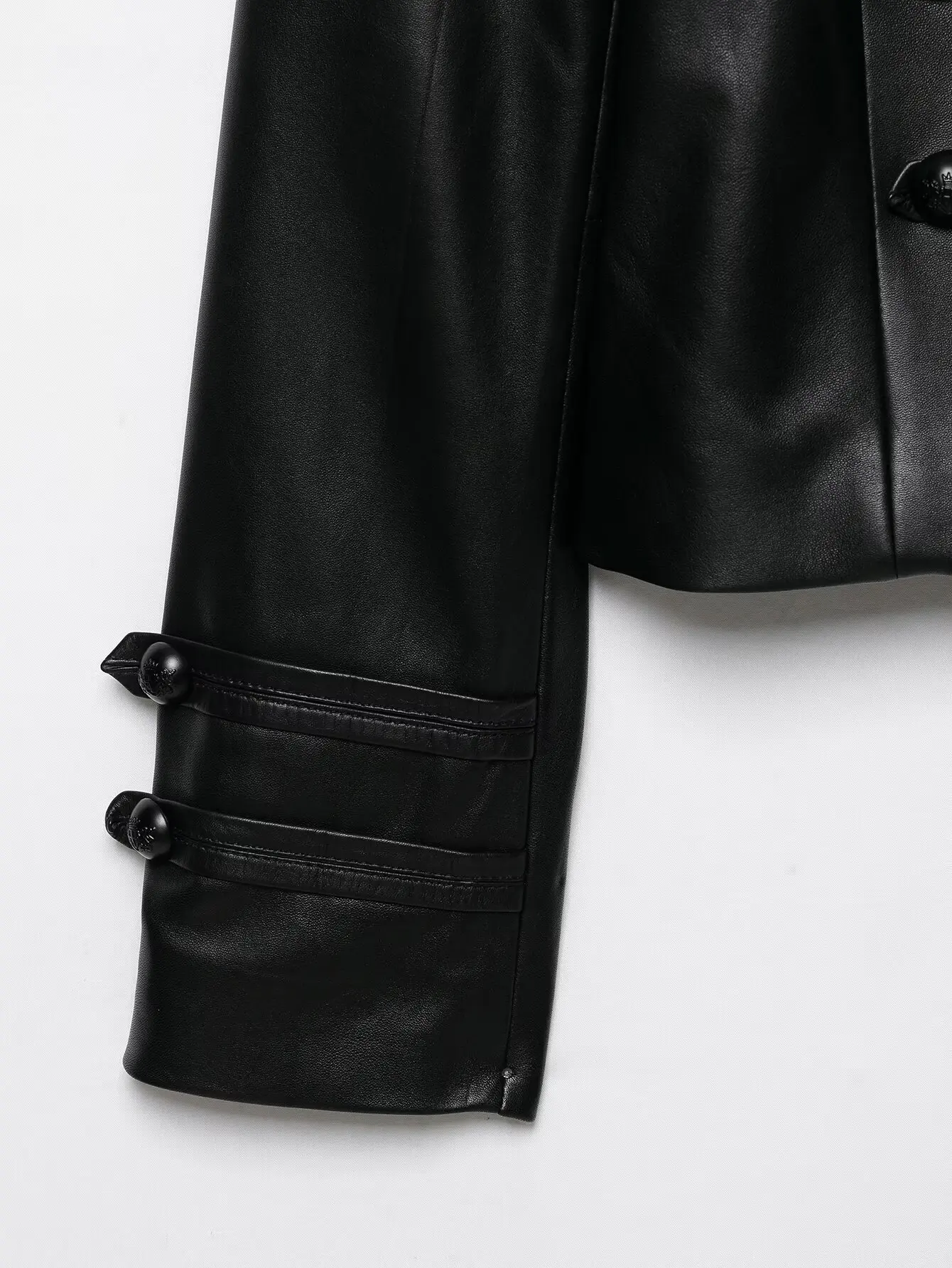 Faux Leather Jackets Women's Black Long Sleeve Pu Faux Jackets With Button Outwear 2026 Streetwear Vintage Coat Woman Jacket Top