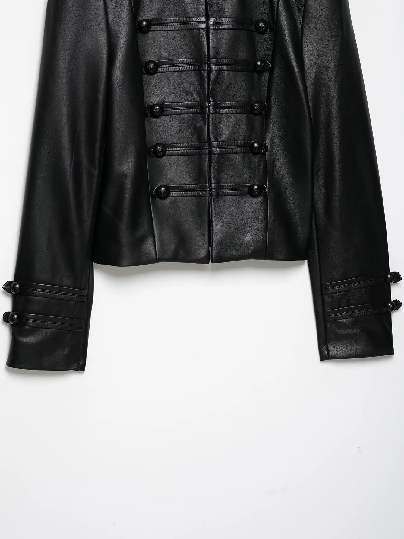 Faux Leather Jackets Women's Black Long Sleeve Pu Faux Jackets With Button Outwear 2026 Streetwear Vintage Coat Woman Jacket Top