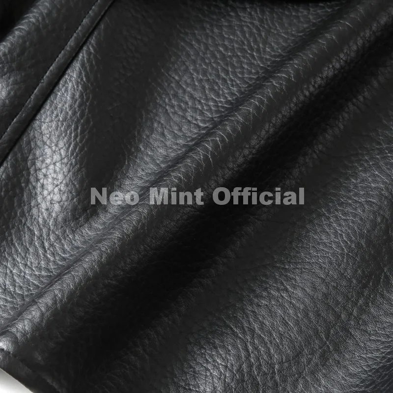 Neo Mint Trendy 2026 Black Shawl Collar Faux Leather Coat Women Autumn Belted Coat Brand Hot Fashion Girls PU Leather Jackets