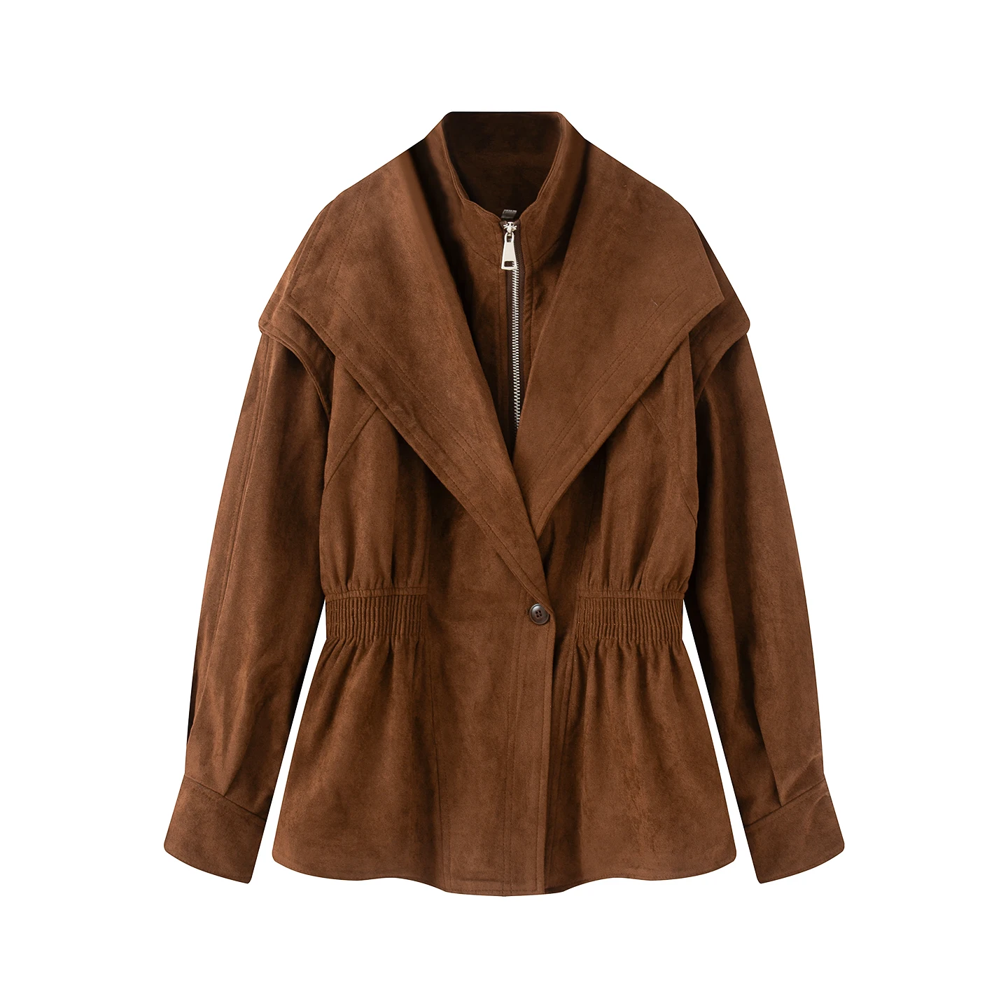 2026 New Women's Retro Vintage Coffee Faux Leather PU Jackets Female Motorcycle Biker BF Loose Oversized Streetwear Coats Tops