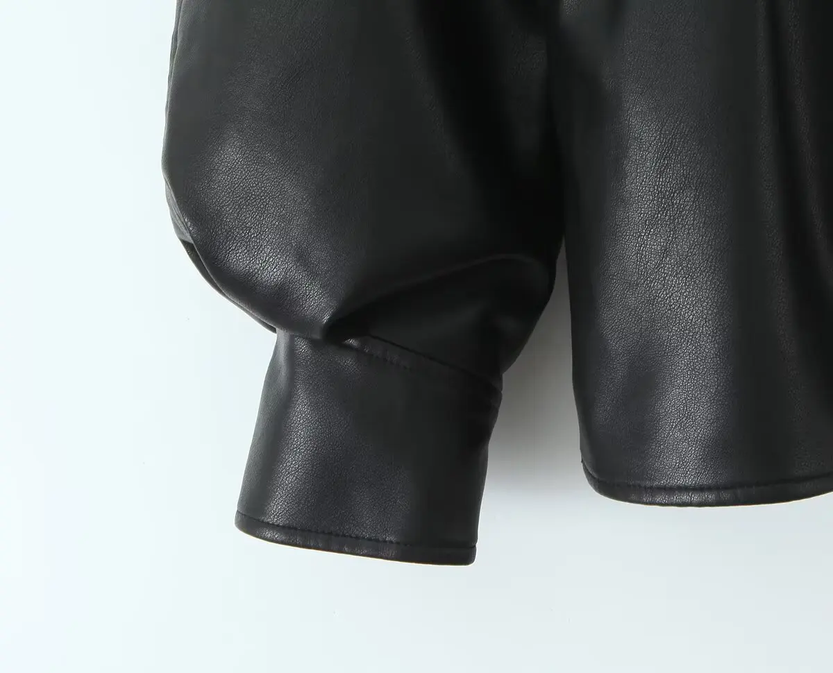 2026 New Women's Retro Vintage Coffee Faux Leather PU Jackets Female Motorcycle Biker BF Loose Oversized Streetwear Coats Tops