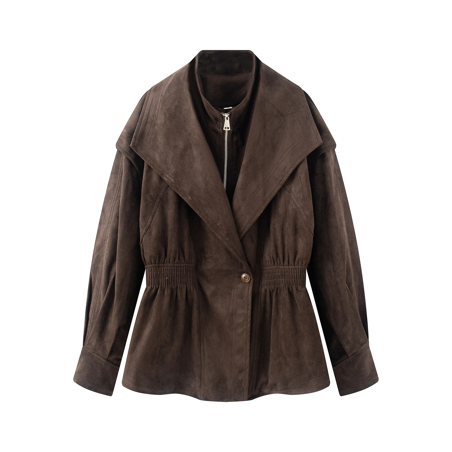 2026 New Women's Retro Vintage Coffee Faux Leather PU Jackets Female Motorcycle Biker BF Loose Oversized Streetwear Coats Tops