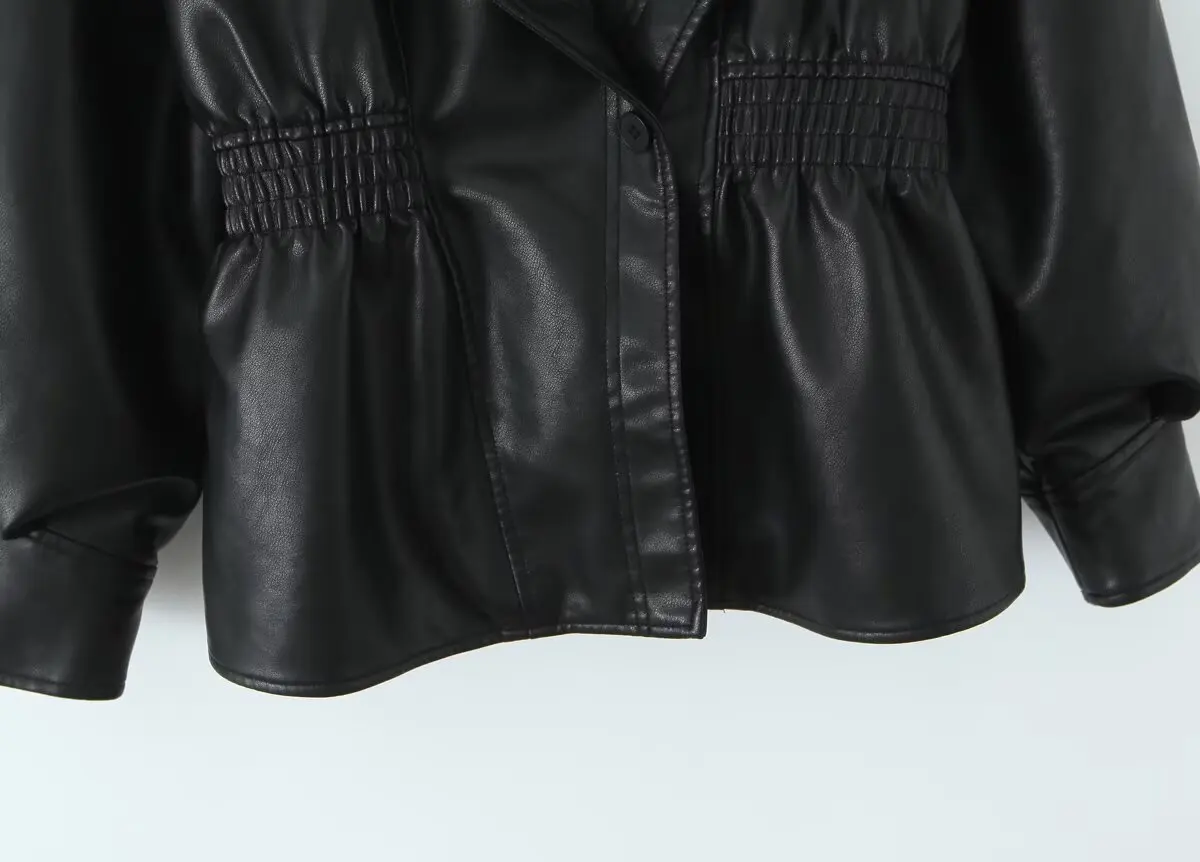 2026 New Women's Retro Vintage Coffee Faux Leather PU Jackets Female Motorcycle Biker BF Loose Oversized Streetwear Coats Tops