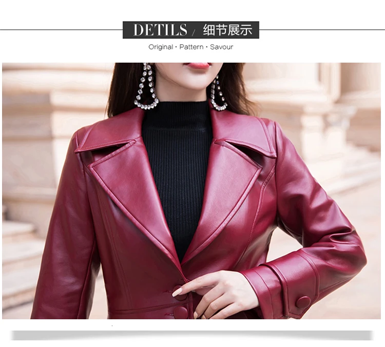 Nerazzurri Maxi Fit and Flare Leather Trench Coat for Women 2021 Spring Long Luxury Designer Clothing Women Long Sleeve Lapel