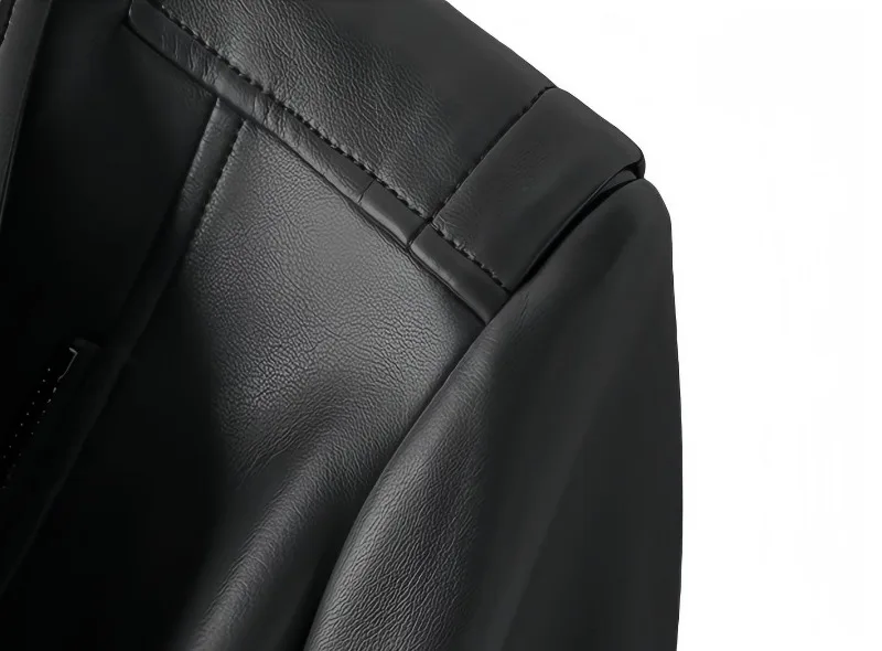 2026 Fashion Spring Autumn Women's PU Leather Jacket Short Coat Zip-up Quilted-lapel Top Belt Slim Jackets Streetwear Outerwear