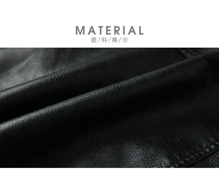 New Vintage Winter Leather Jacket Women Black Biker Coat Female Windbreak 2021 Lamb Fur Collar Thick Jacket
