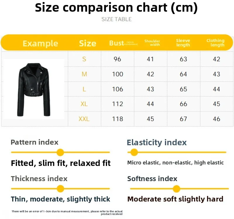 2026 Fashion Spring Autumn Women's PU Leather Jacket Moto&biker Super-short Expose-navel Coat Zip-up Lapel Top Belt Slim Jackets
