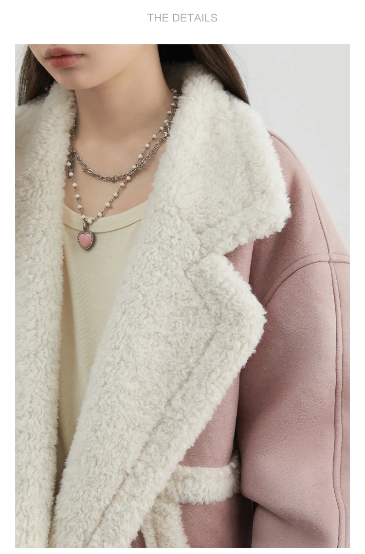 CHIC VEN Women Faux Leather Coat Single Breasted Loose Casual New Motorcycle Suit Suede Fur Jacket Female Top Autumn Winter 2025