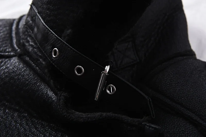 Suninheart Thicken Jackets for The Winter Black Women's Faux Fur Coat Warm Biker Ladies Outwear with Belt New in Coats & Jackets