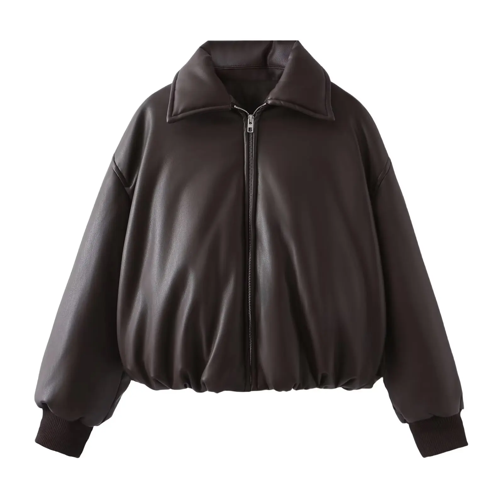 2026 Winter Women's Motor Biker Warm Faux Leather Parkas Coats Female Street Oversized Padded Thicken PU Short Bomber Jackets