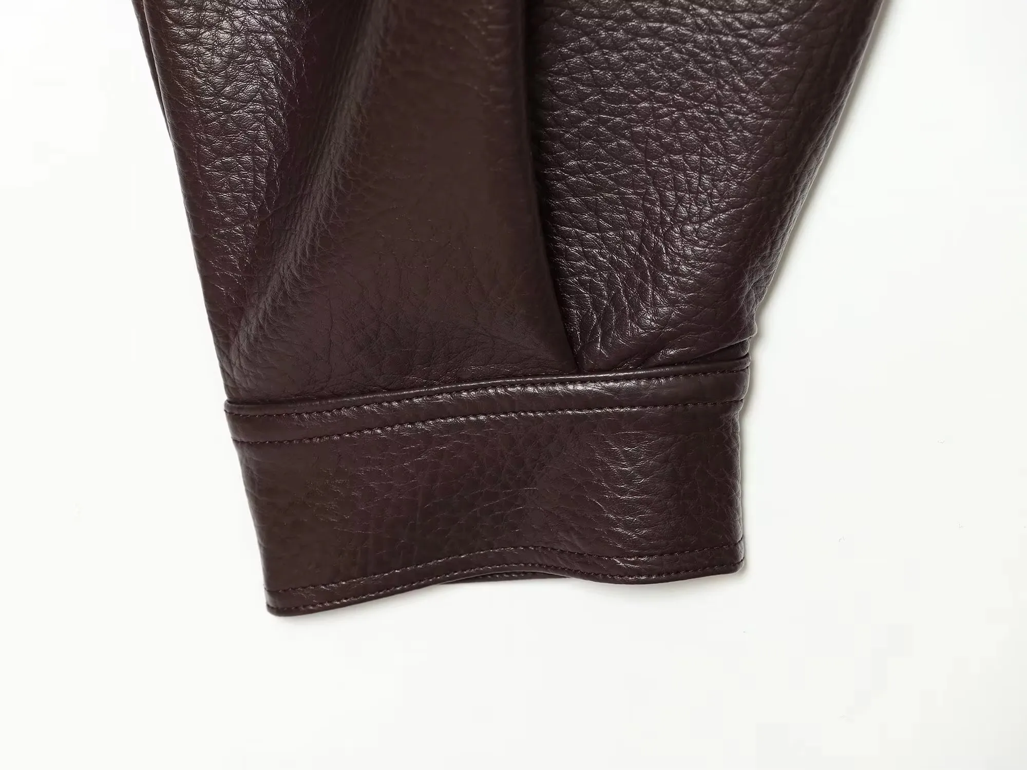 HH Ladies Fashion Adjustable Drawstring Faux Leather Lapel Coat Front Zip Pockets Long Sleeves Elegant Autumn Party Brown Jacket