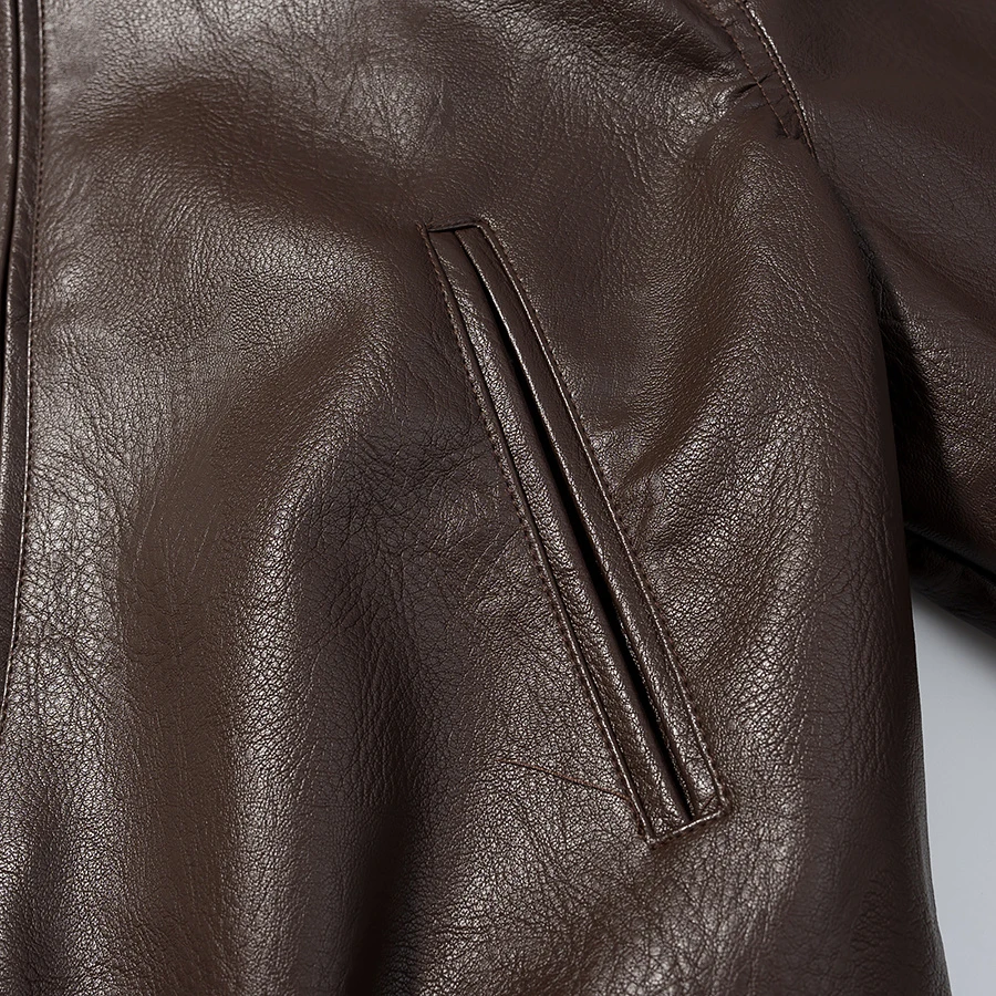 2025 Autumn/Winter New Women's Fashion Style Collar Zipper Long Sleeve Imitation Leather Coat