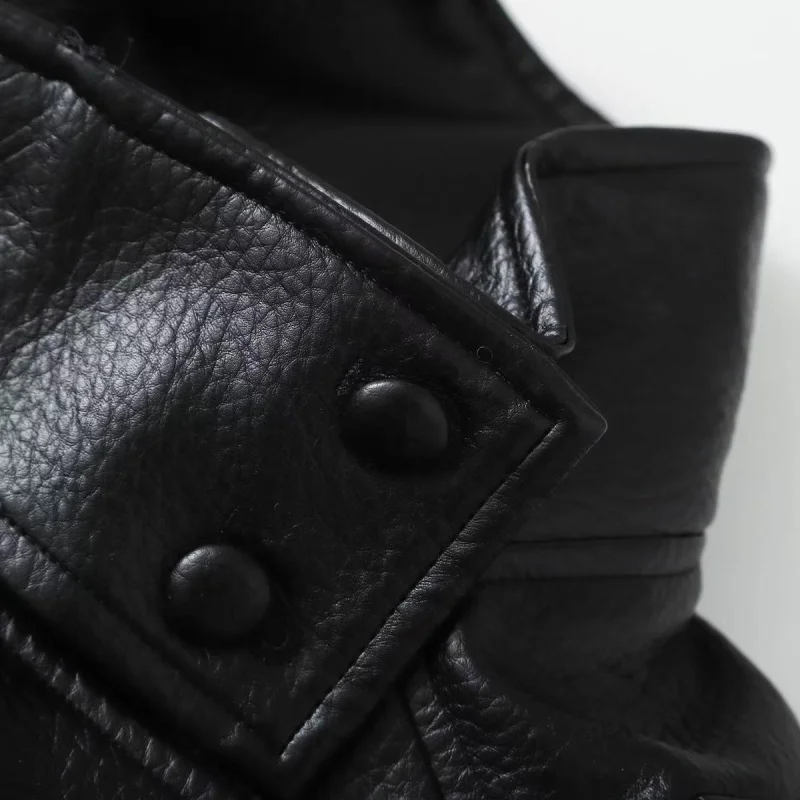 ETJ 2025 New Women's Fashion Loose Version of Standing Collar Imitation Leather Jacket Street Style Cool Handsome Leather Jacket