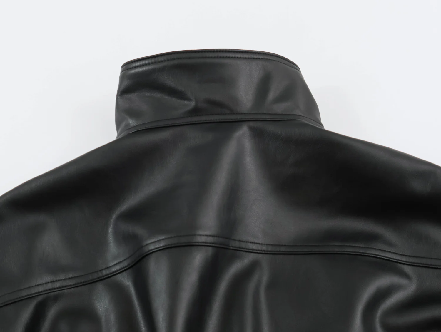 Women Autumn Winter Faux Soft Leather Jackets Coats Lady Brown Black PU Zipper Motorcycle Streetwear Ruffles Tops Brand Casual