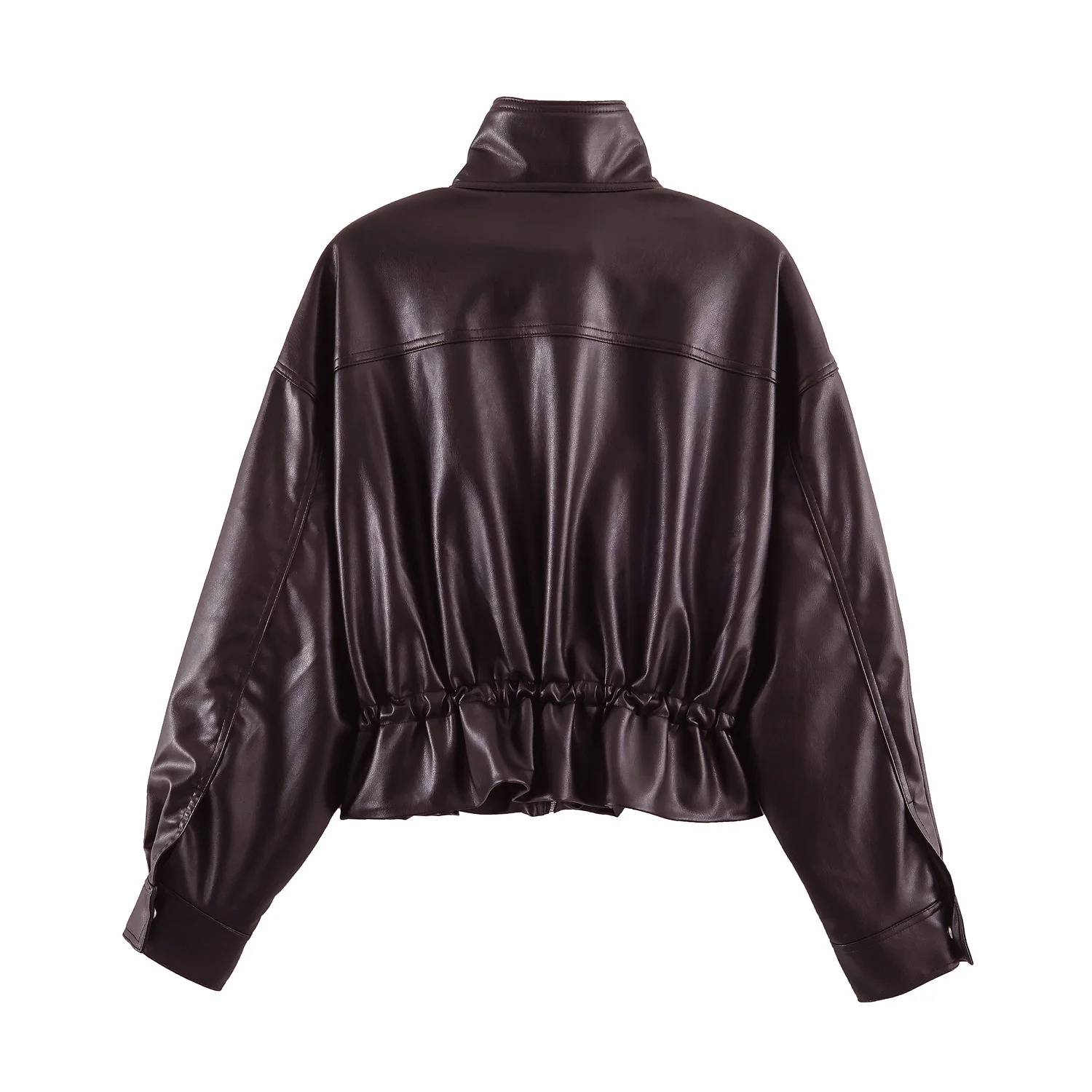 Fashion Black Brown Leather Jacket Women Clothing Autumn Winter New Fit Casual Coat PU Leather Motorcycle Jacket Women Top Brand