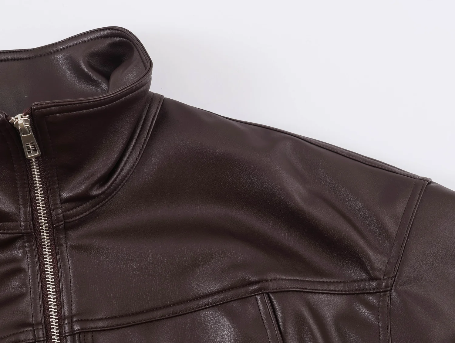 Fashion Black Brown Leather Jacket Women Clothing Autumn Winter New Fit Casual Coat PU Leather Motorcycle Jacket Women Top Brand