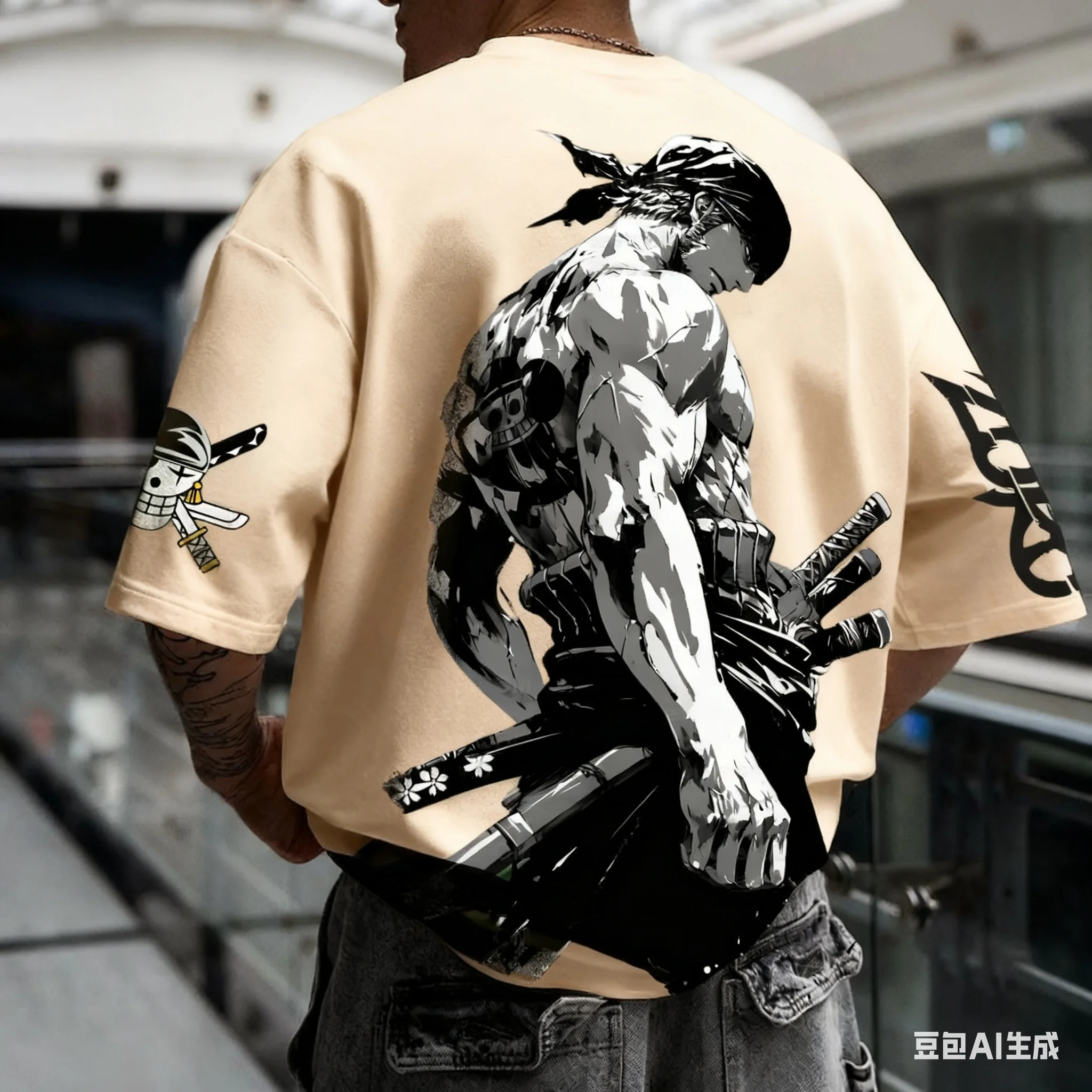 Anime Zoro ONE PIECE Harajuku Men Super Saiyan Vintage Summer T-shirt Loose Women Streetwear Casual Short-sleeved T Shirt Top
