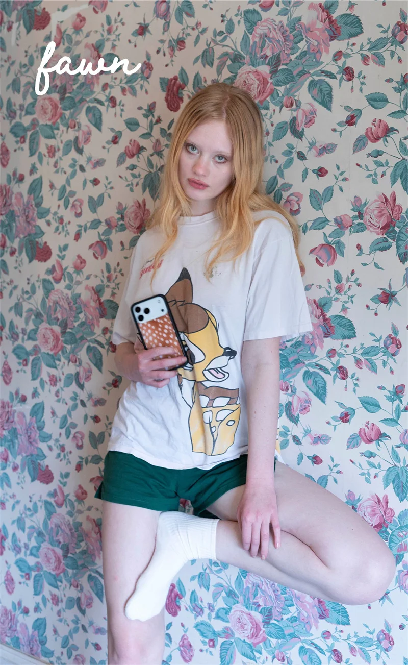 Wildflower Ins Fawn Deer Phone Case for iPhone 18 17 16 15 14 13 12 Pro Max Plus Unique Fashion Fabulous Shockproof Back Cover
