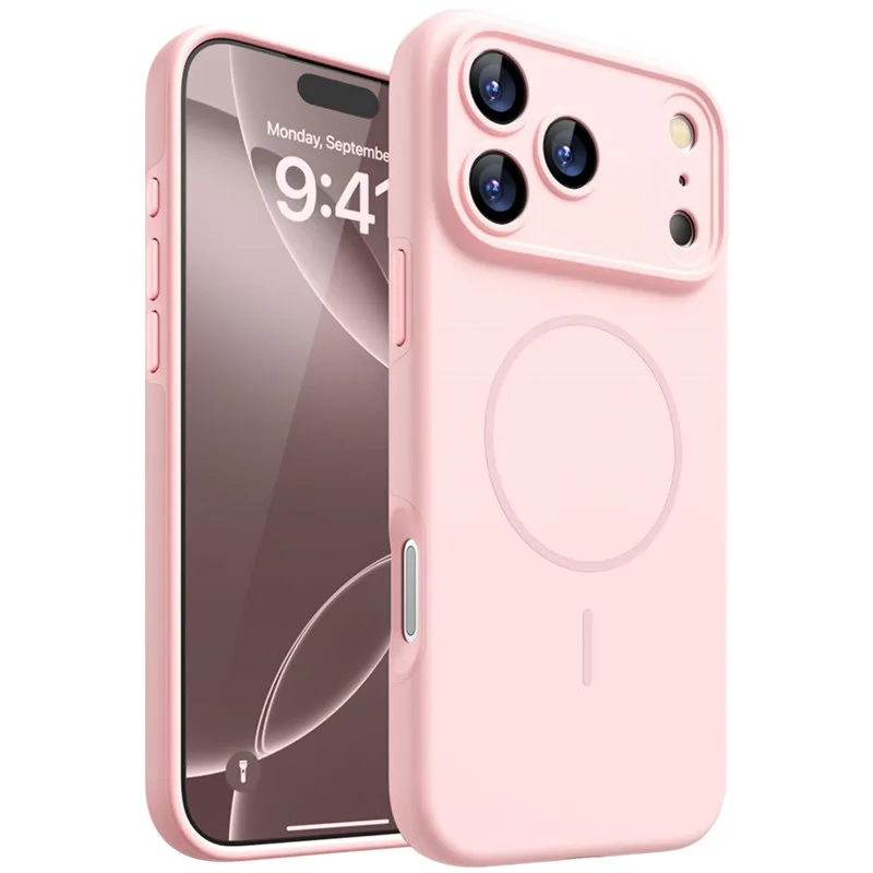 Magnetic Silicone Soft Case for Magsafe IPhone 17 Air 16 15 14 13 12 18 Pro Max Plus 17Pro i Phone i17 i18 ProMax Mac Safe Cover