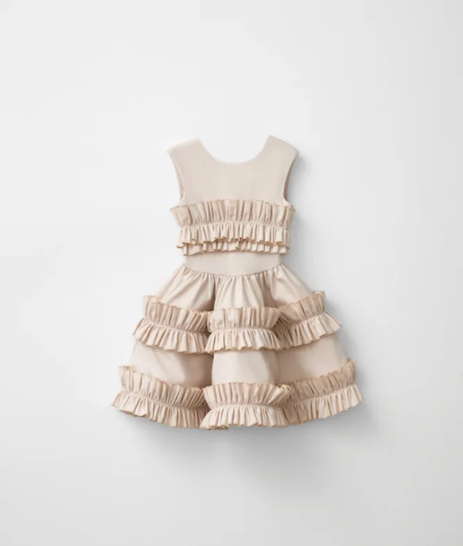 Girls Dress 2025 Spring Autumn Girls Cake Lace Dress Court Vest Dresses for Kids Princess Toddler Cosutme Baby Party Clothing