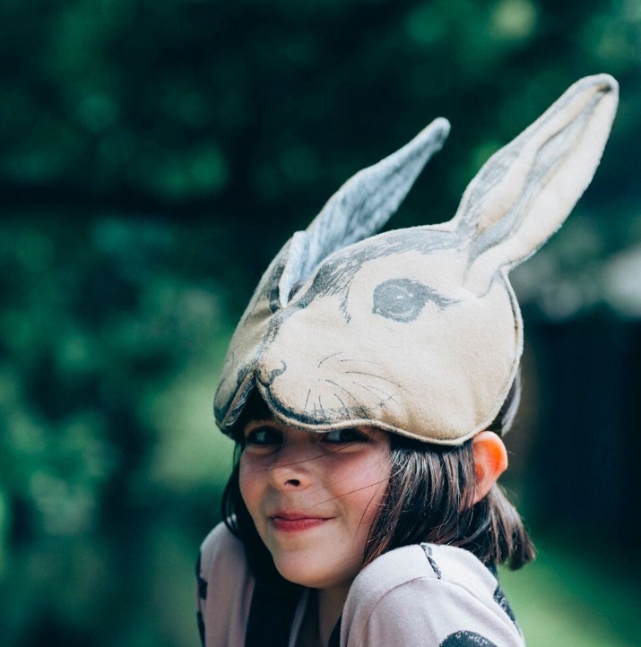 Mori Retro Kids Adult Rabbit Hairband Eye Mask Masquerade Ball Rabbit Mask Kids Holiday Mouse Fox Dress Up Tiara Hat Headband