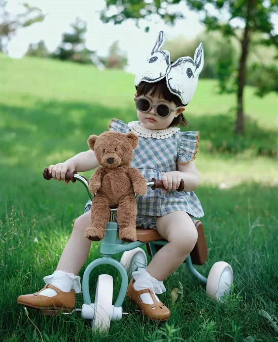 Mori Retro Kids Adult Rabbit Hairband Eye Mask Masquerade Ball Rabbit Mask Kids Holiday Mouse Fox Dress Up Tiara Hat Headband