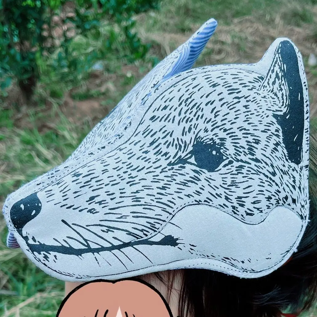 Mori Retro Kids Adult Rabbit Hairband Eye Mask Masquerade Ball Rabbit Mask Kids Holiday Mouse Fox Dress Up Tiara Hat Headband